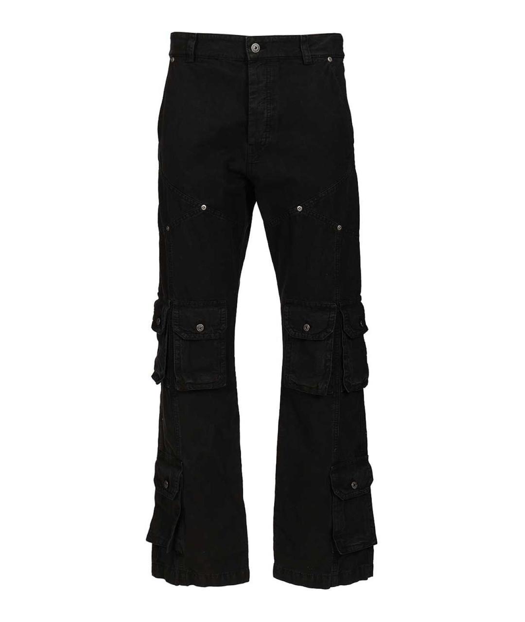OFF-WHITE Черные хлопковые повседневные брюки, фото 1