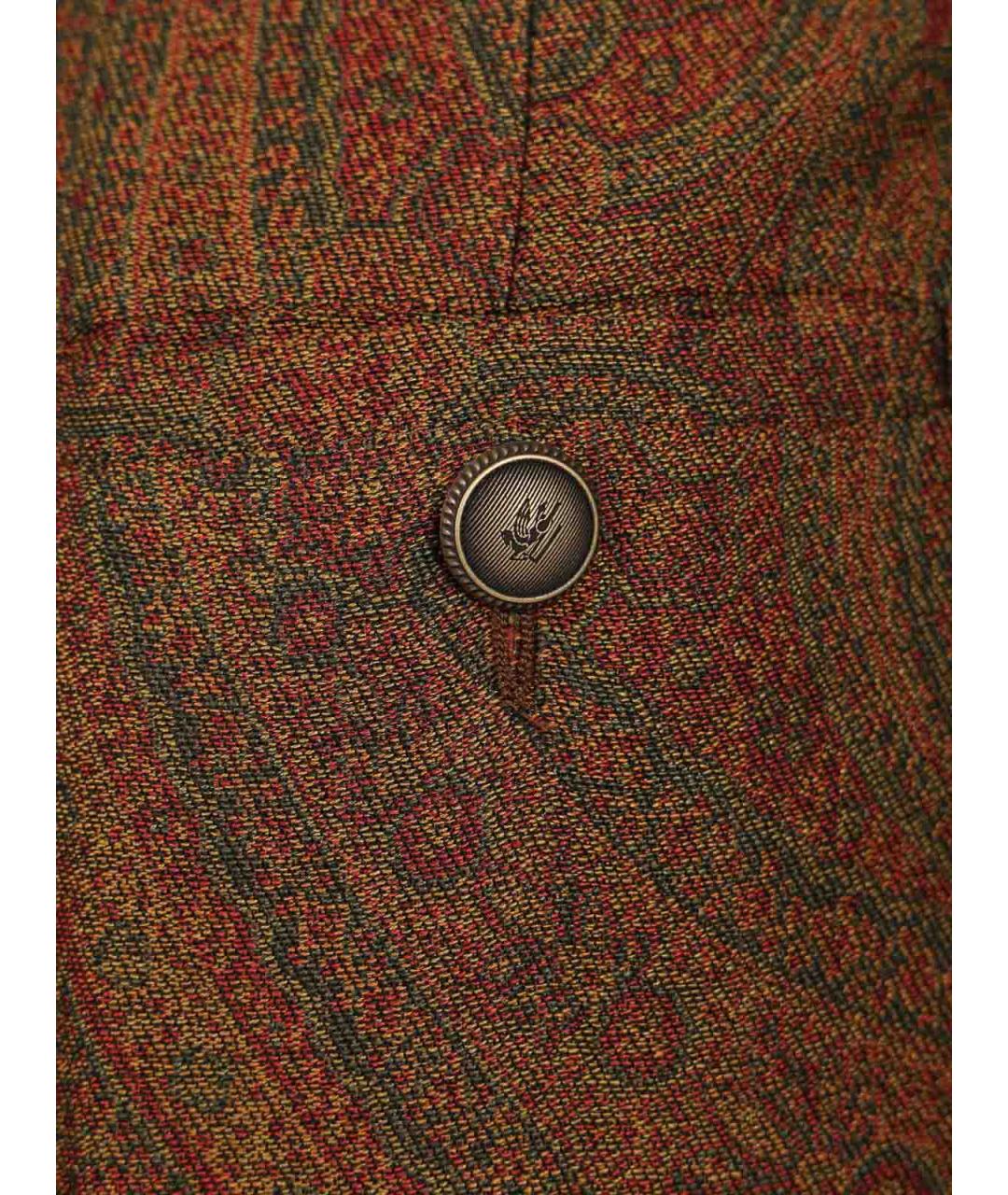 ETRO Мульти шерстяные прямые брюки, фото 5