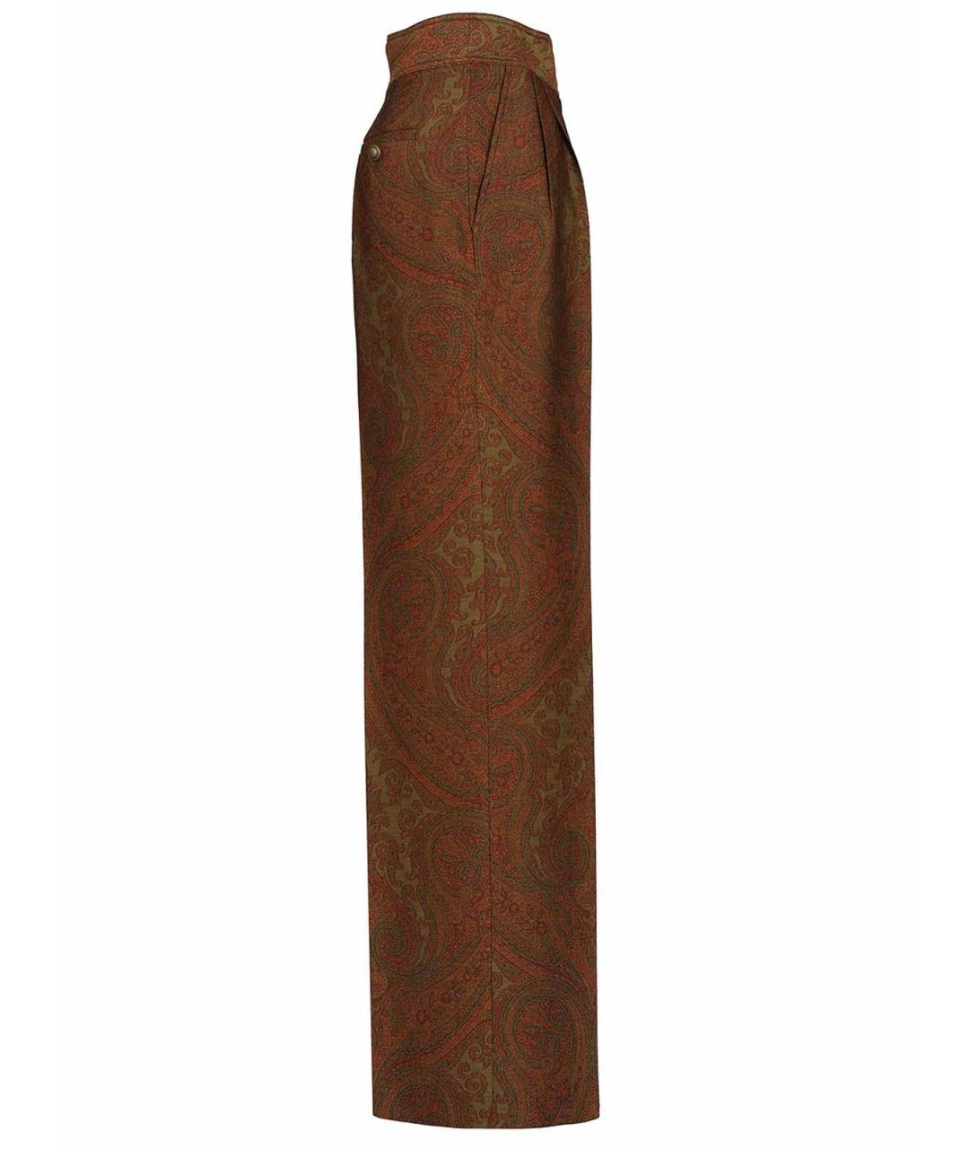 ETRO Мульти шерстяные прямые брюки, фото 3