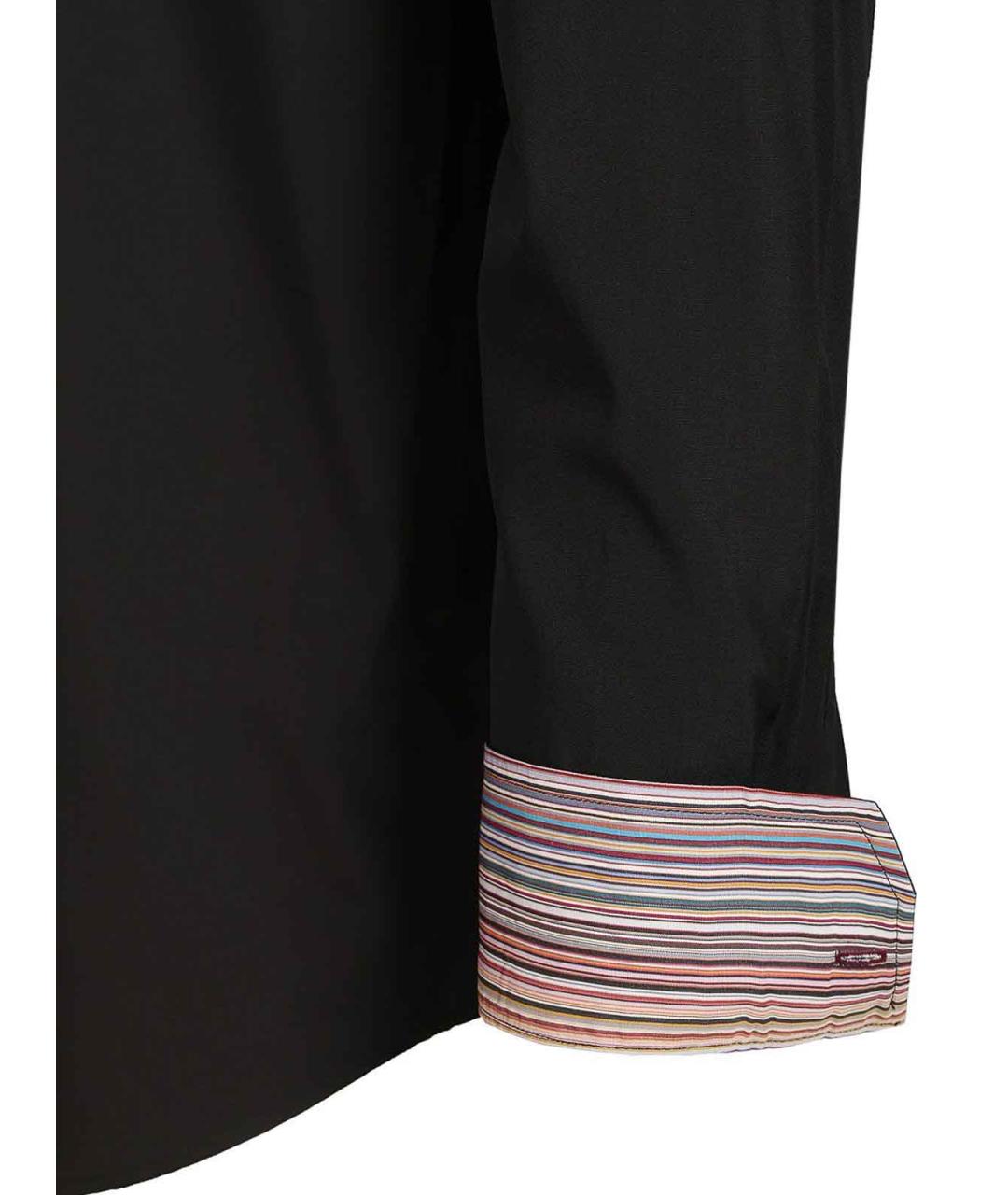 PAUL SMITH Черная хлопковая кэжуал рубашка, фото 4