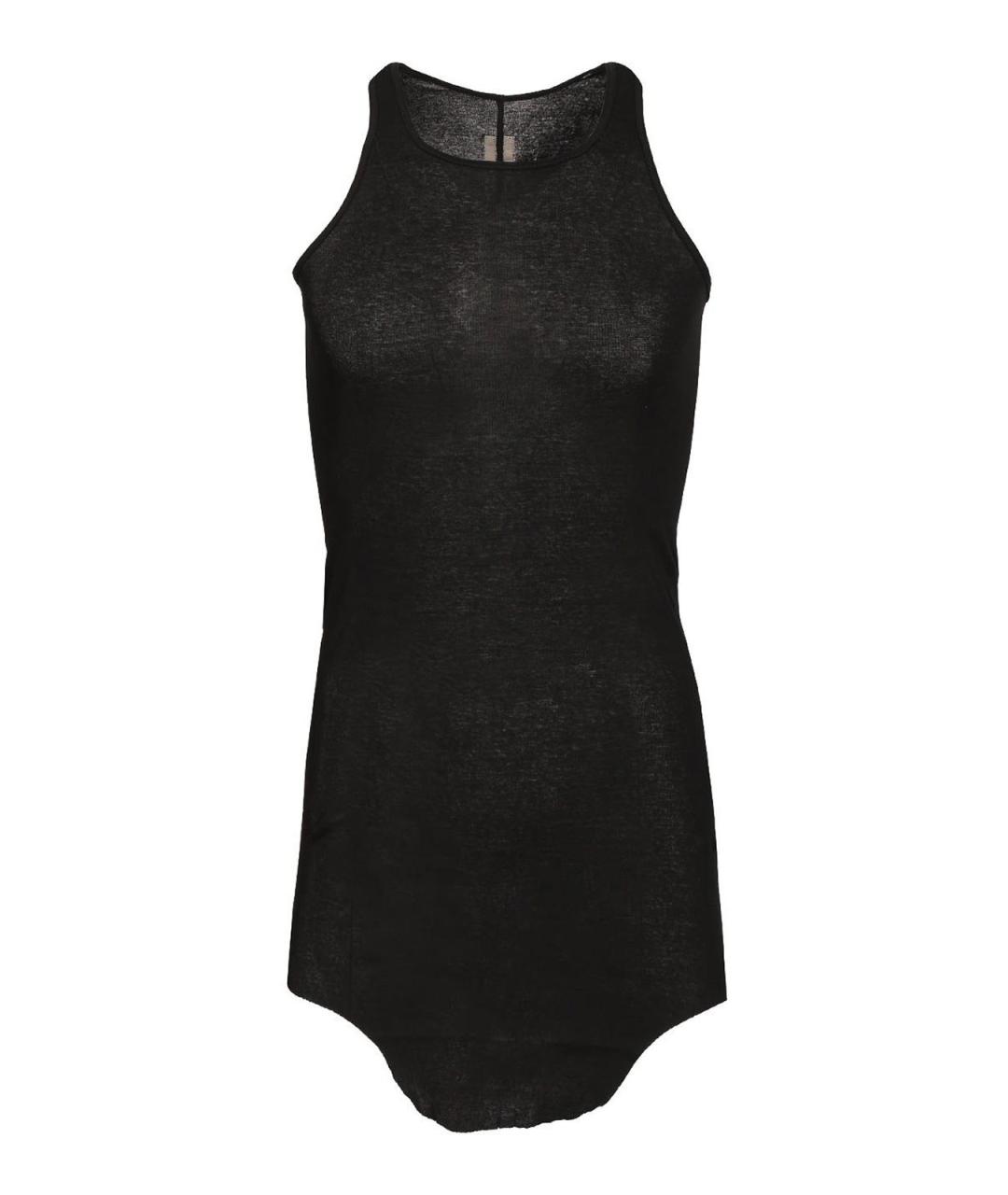 RICK OWENS Черная хлопковая майка, фото 1