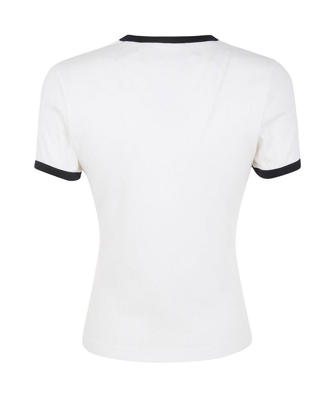 COURREGES Белая хлопковая футболка, фото 2