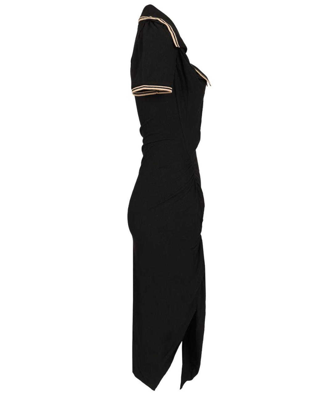 VIVIENNE WESTWOOD Черное хлопковое повседневное платье, фото 3