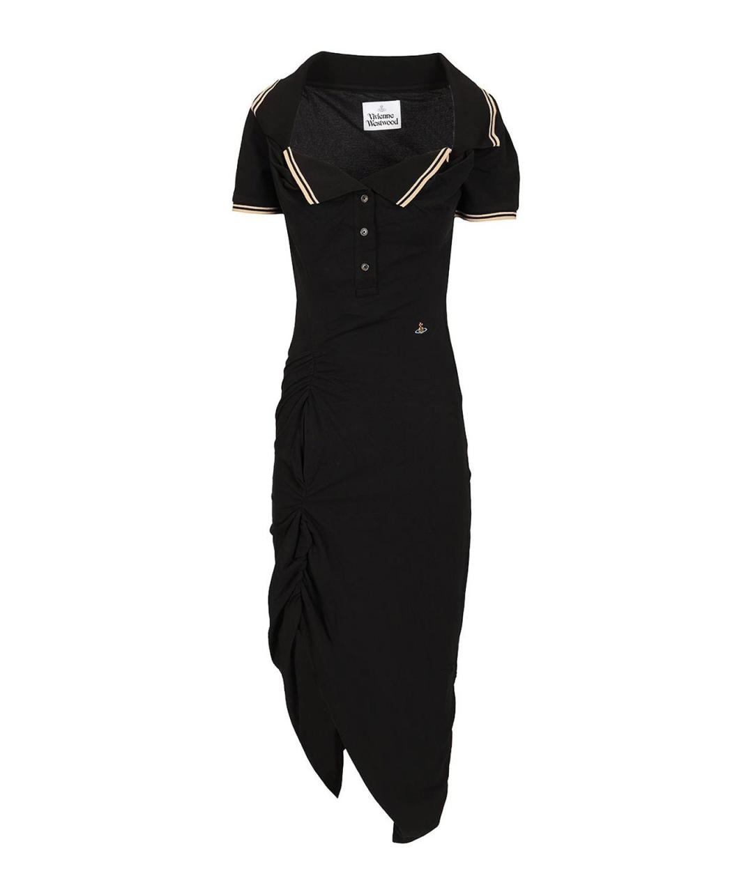 VIVIENNE WESTWOOD Черное хлопковое повседневное платье, фото 1