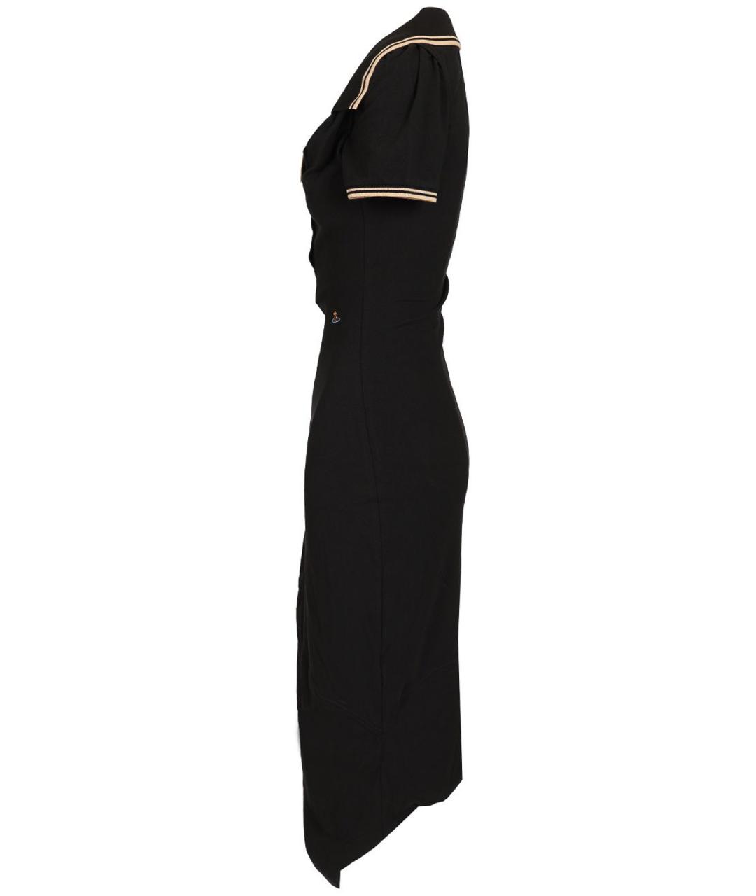 VIVIENNE WESTWOOD Черное хлопковое повседневное платье, фото 4