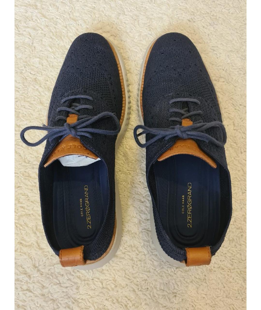 COLE HAAN Синие текстильные низкие кроссовки / кеды, фото 3