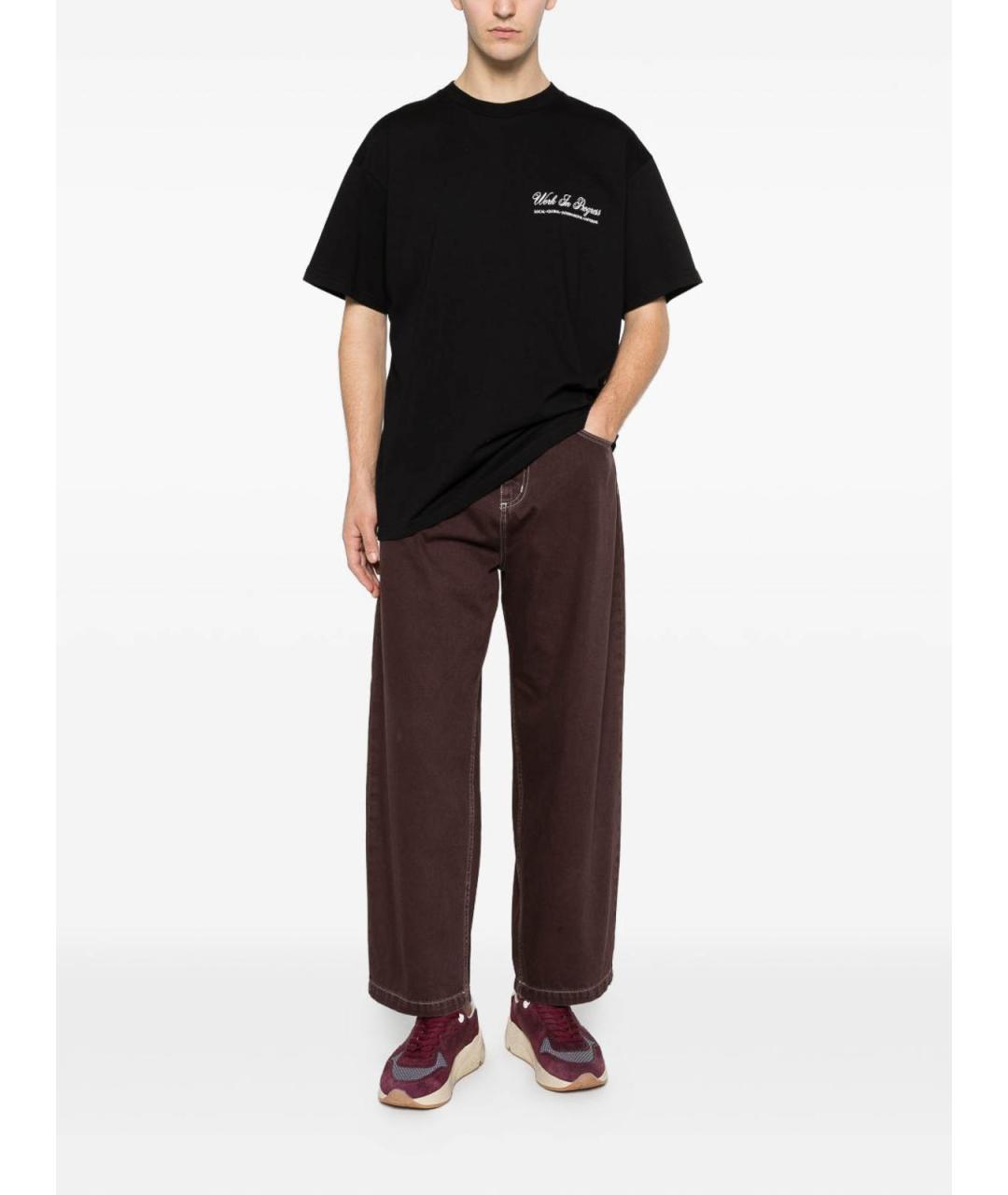 CARHARTT Коричневые хлопковые прямые джинсы, фото 4