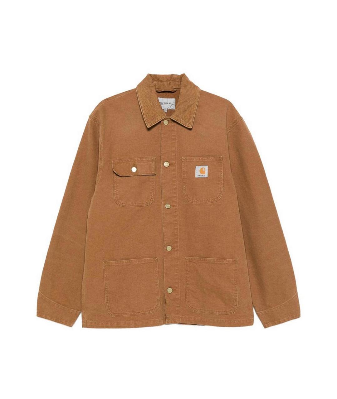 CARHARTT Коричневая хлопковая кэжуал рубашка, фото 1