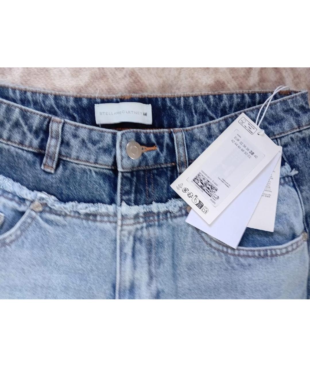 STELLA MCCARTNEY Голубые хлопковые прямые джинсы, фото 4