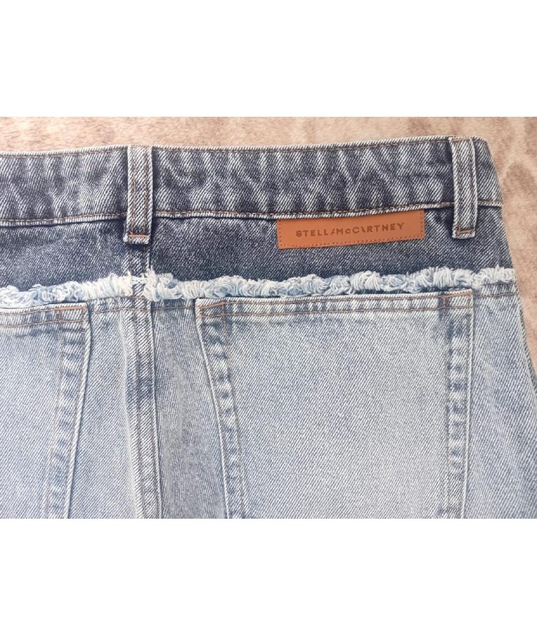 STELLA MCCARTNEY Голубые хлопковые прямые джинсы, фото 3