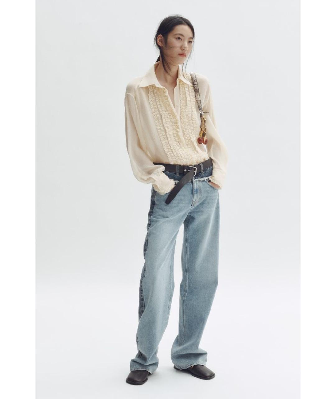 STELLA MCCARTNEY Голубые хлопковые прямые джинсы, фото 5