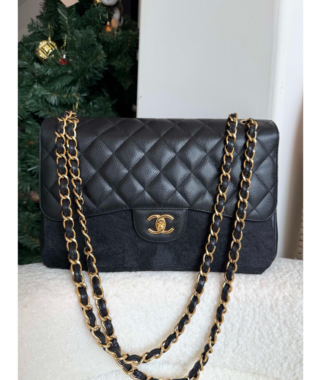 CHANEL Черная кожаная сумка через плечо, фото 10