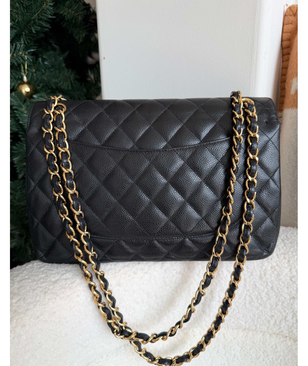 CHANEL Черная кожаная сумка через плечо, фото 4