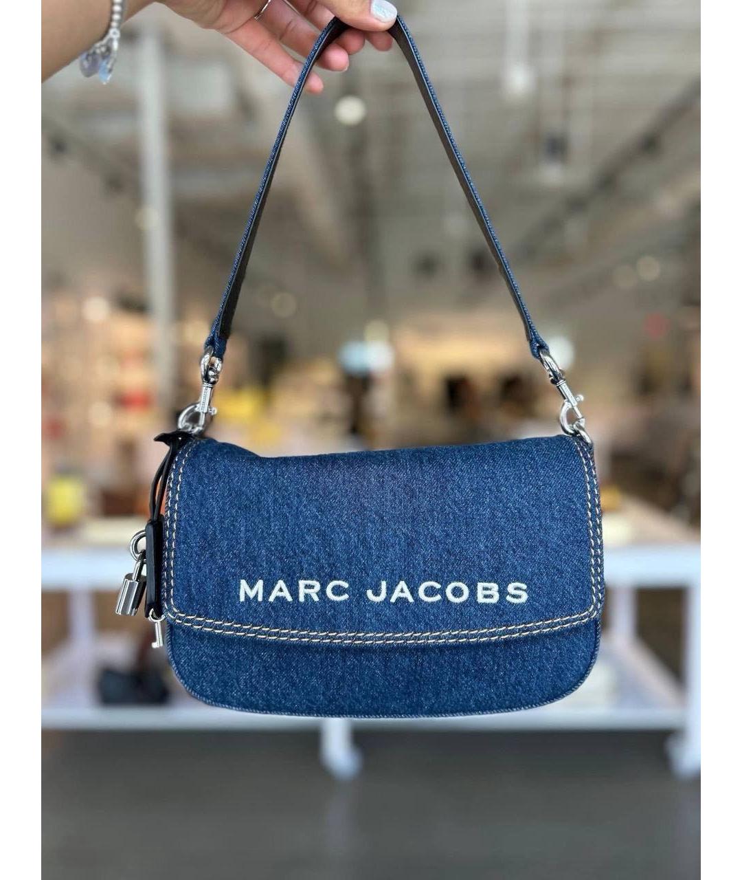 MARC JACOBS Синяя деним сумка с короткими ручками, фото 6