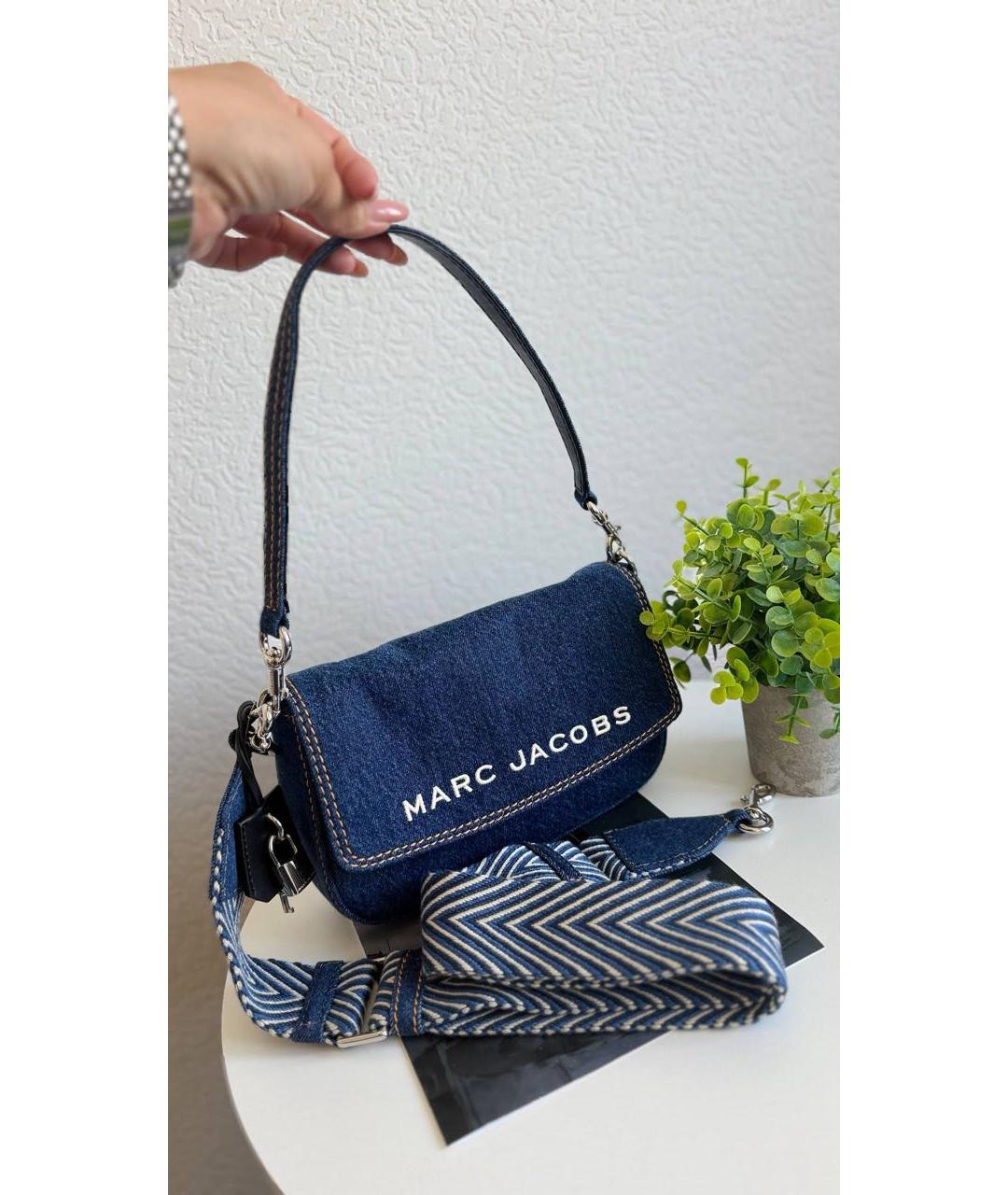 MARC JACOBS Синяя деним сумка с короткими ручками, фото 2