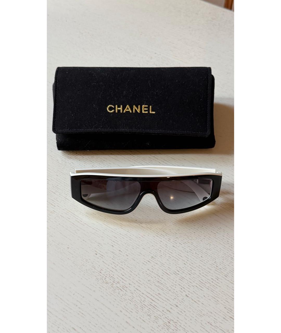 CHANEL Черные пластиковые солнцезащитные очки, фото 4