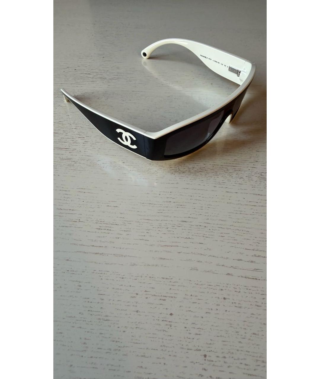 CHANEL Черные пластиковые солнцезащитные очки, фото 2