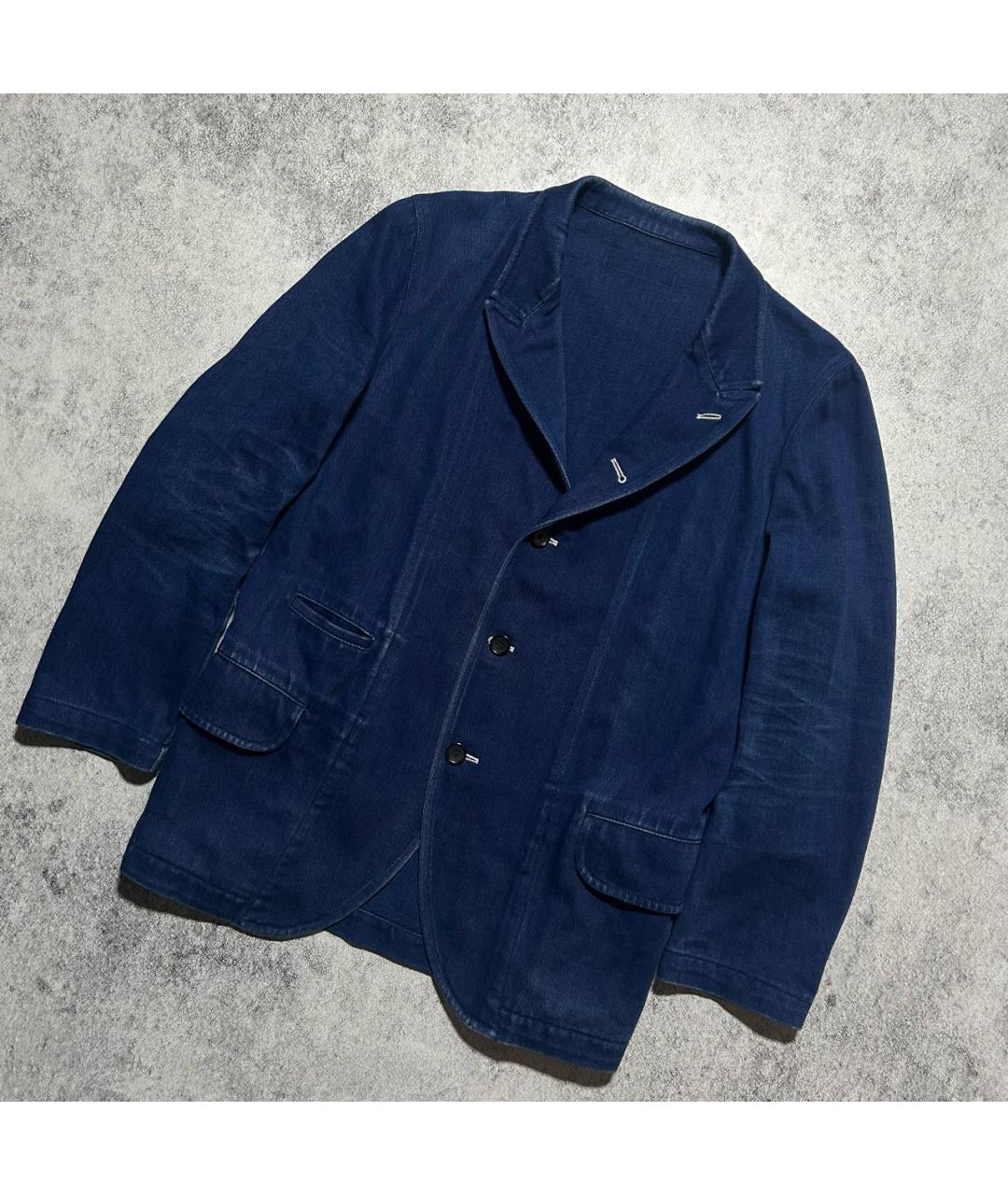 COMME DES GARÇONS SHIRT Синий хлопковый пиджак, фото 8