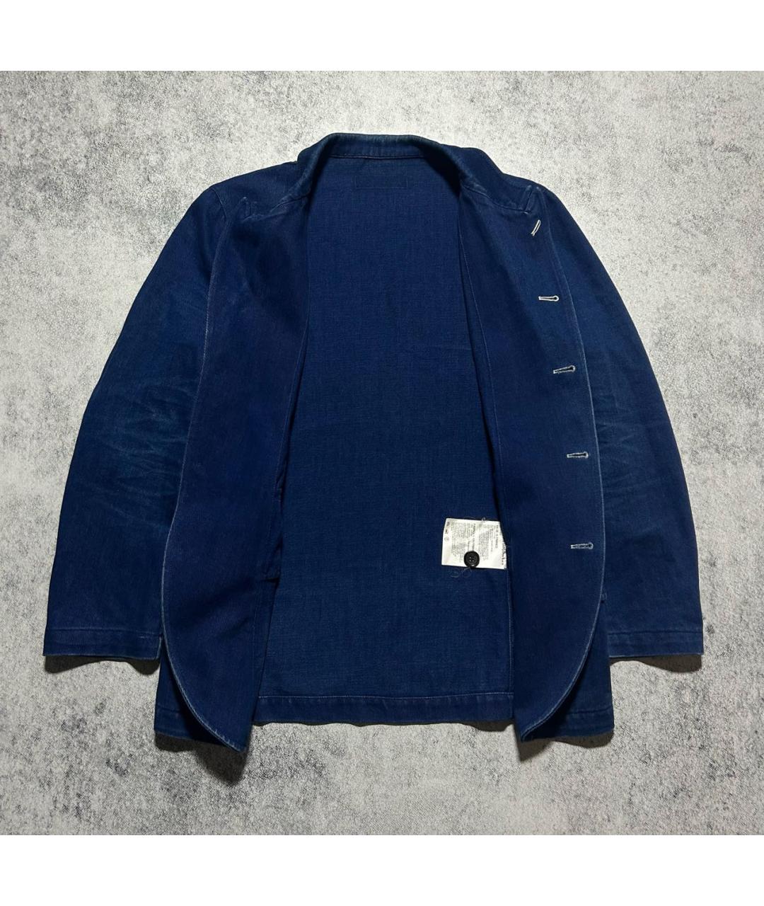 COMME DES GARÇONS SHIRT Синий хлопковый пиджак, фото 3