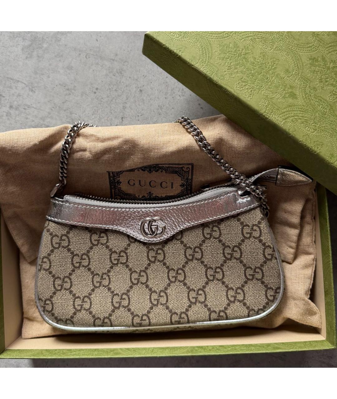 GUCCI Бежевая сумка с короткими ручками, фото 8