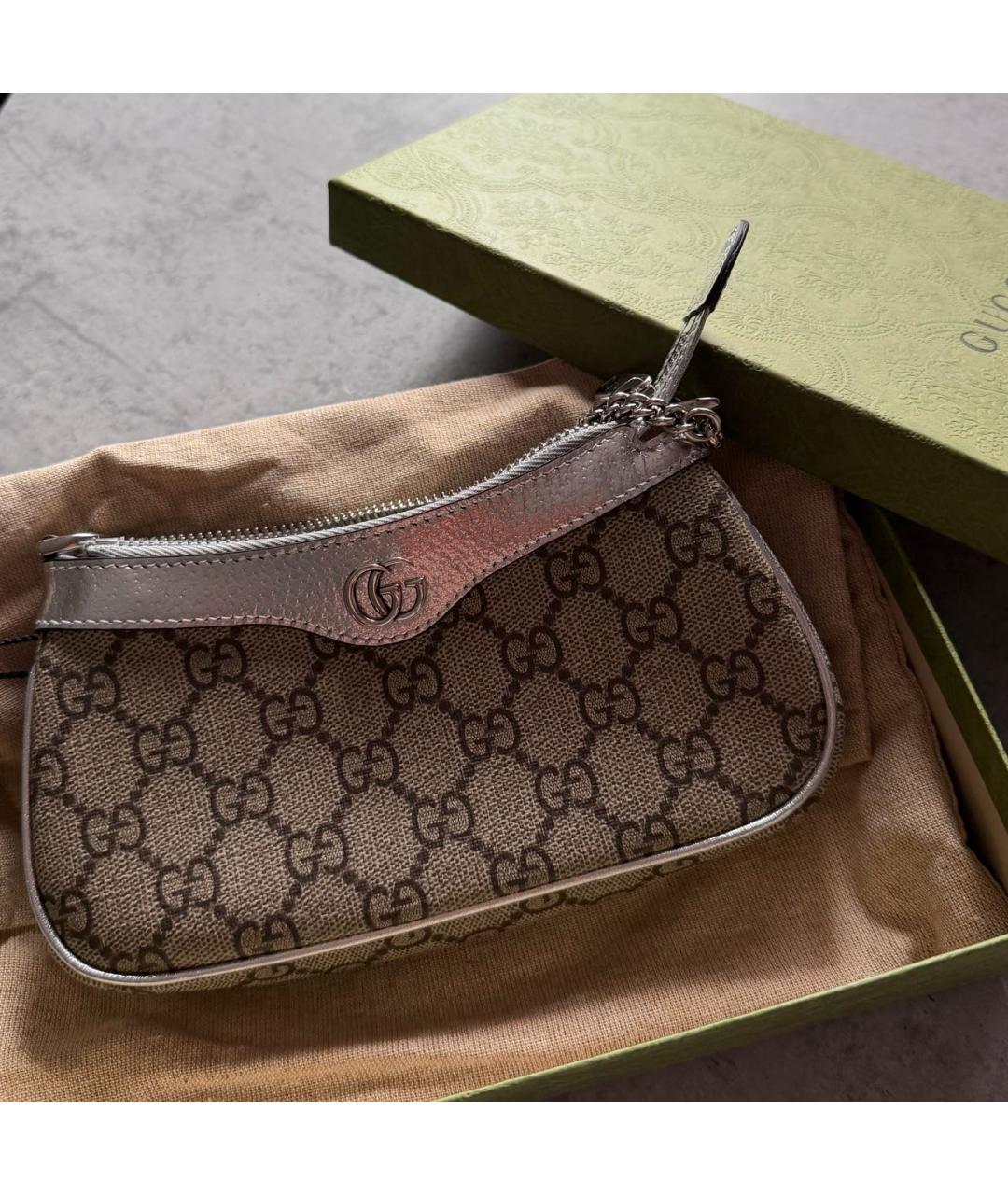 GUCCI Бежевая сумка с короткими ручками, фото 7