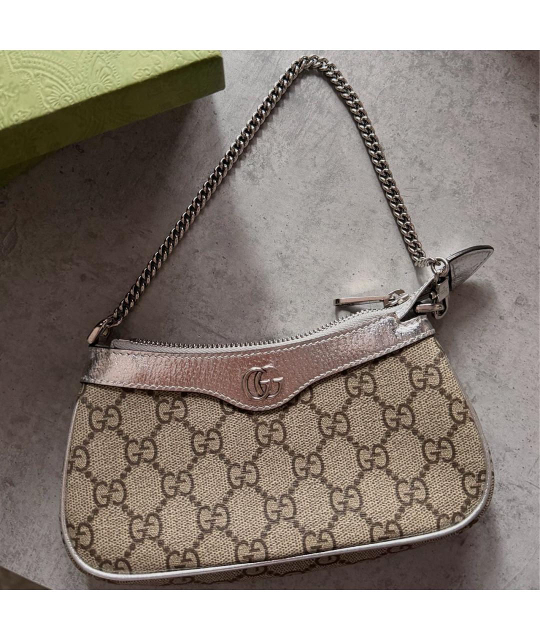 GUCCI Бежевая сумка с короткими ручками, фото 3