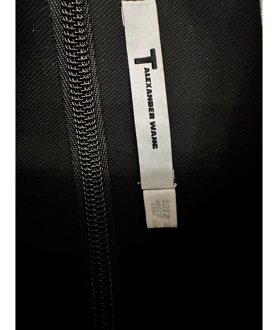 T BY ALEXANDER WANG Черная хлопковая юбка мини, фото 3