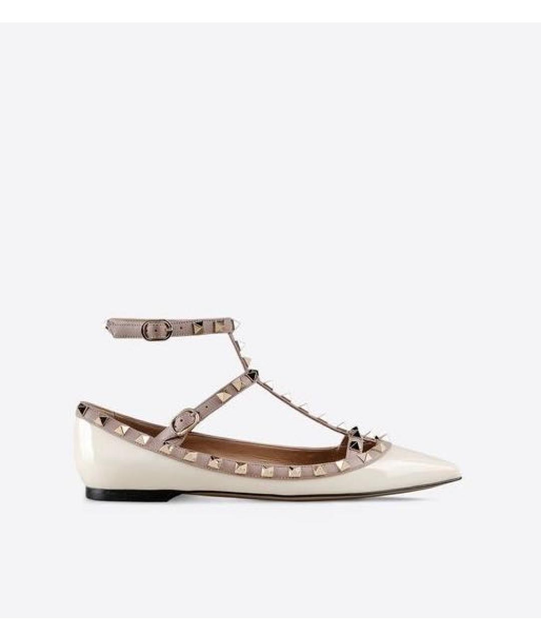 VALENTINO Белые балетки из лакированной кожи, фото 5