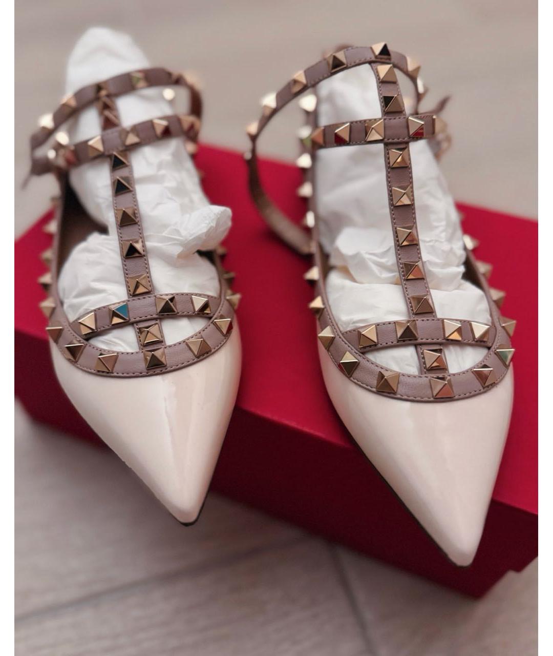 VALENTINO Белые балетки из лакированной кожи, фото 2