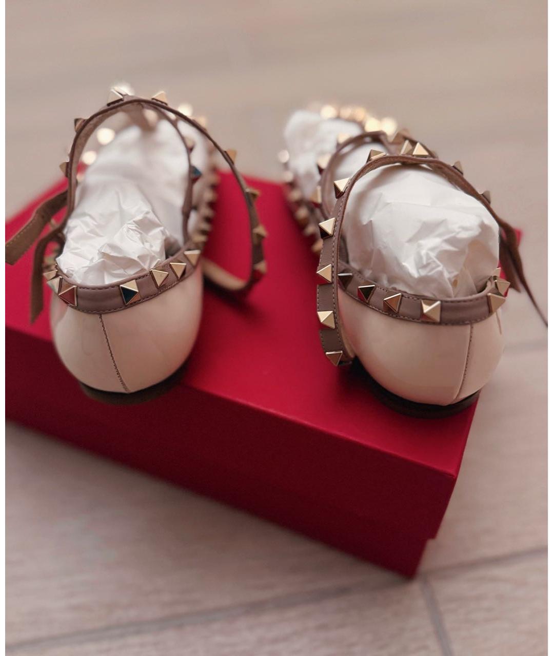 VALENTINO Белые балетки из лакированной кожи, фото 4