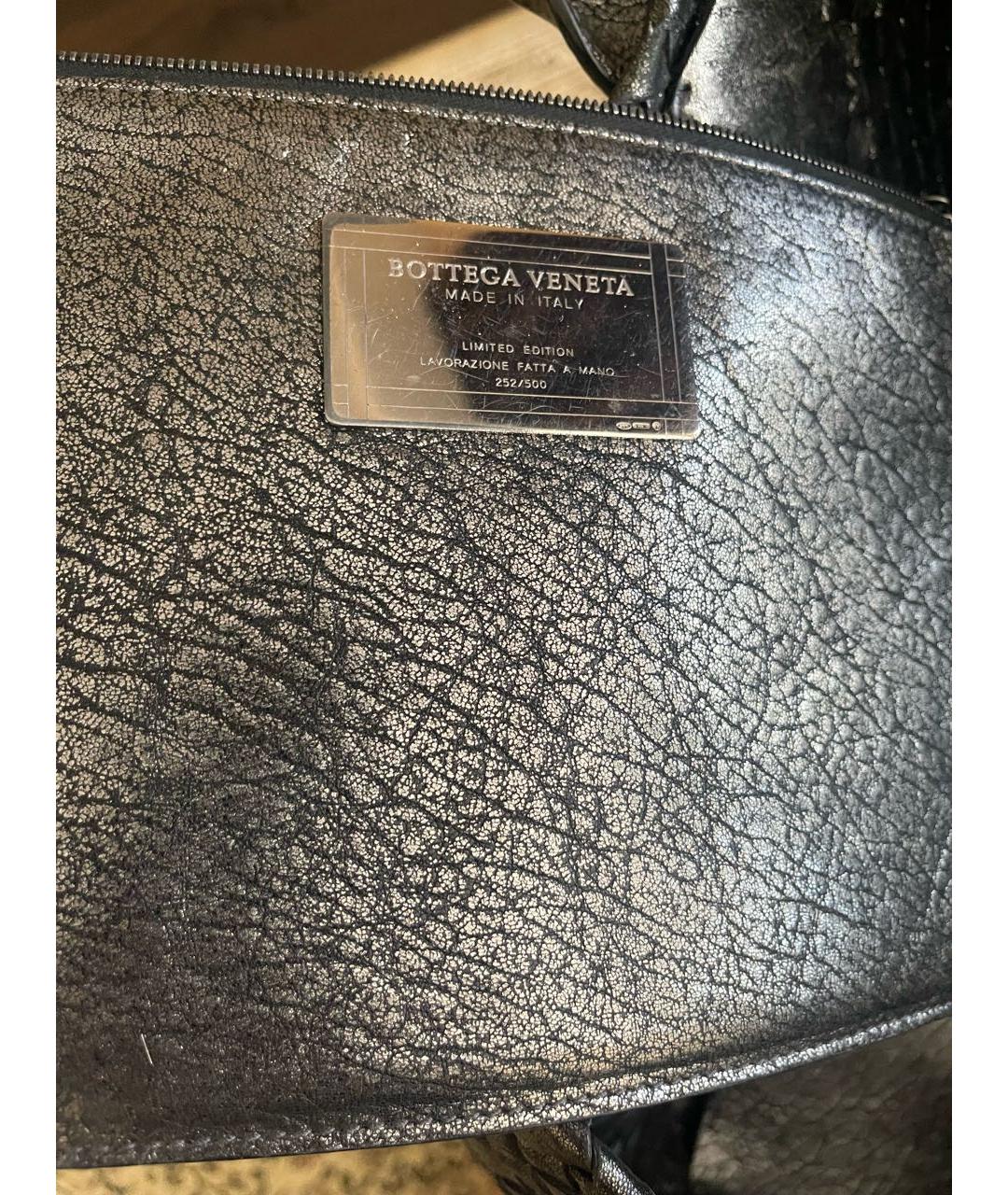 BOTTEGA VENETA Серая кожаная сумка тоут, фото 4