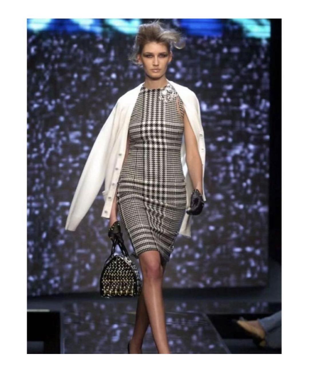 VERSACE Серое полиамидовое повседневное платье, фото 6