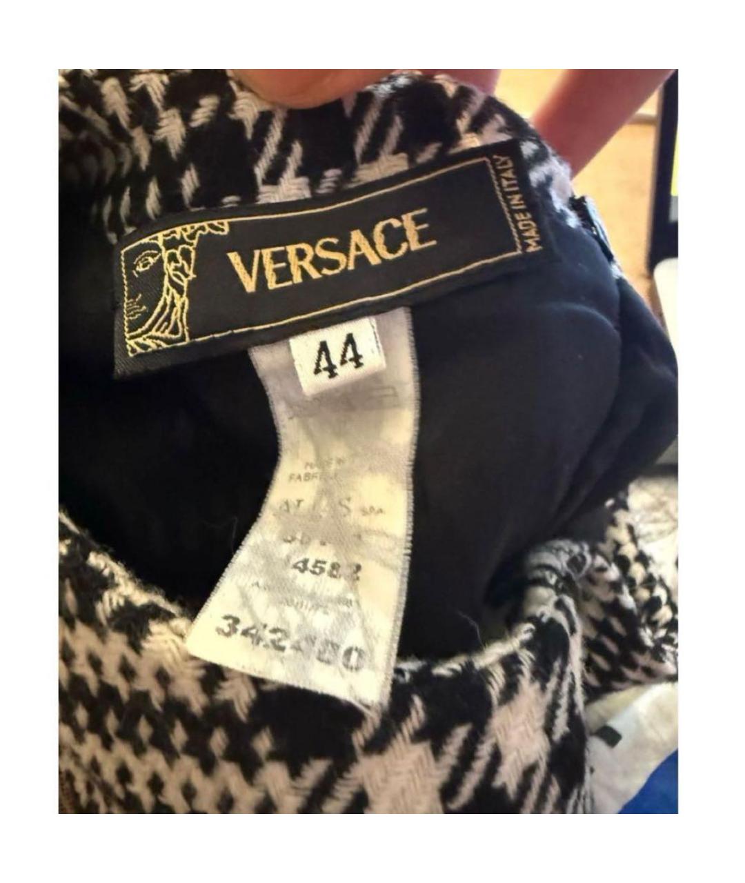 VERSACE Серое полиамидовое повседневное платье, фото 3