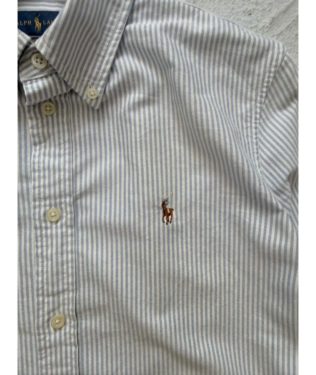 POLO RALPH LAUREN Темно-синяя хлопковая классическая рубашка, фото 4