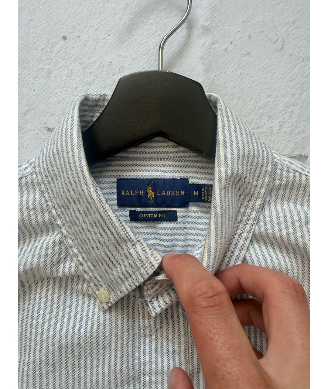 POLO RALPH LAUREN Темно-синяя хлопковая классическая рубашка, фото 3