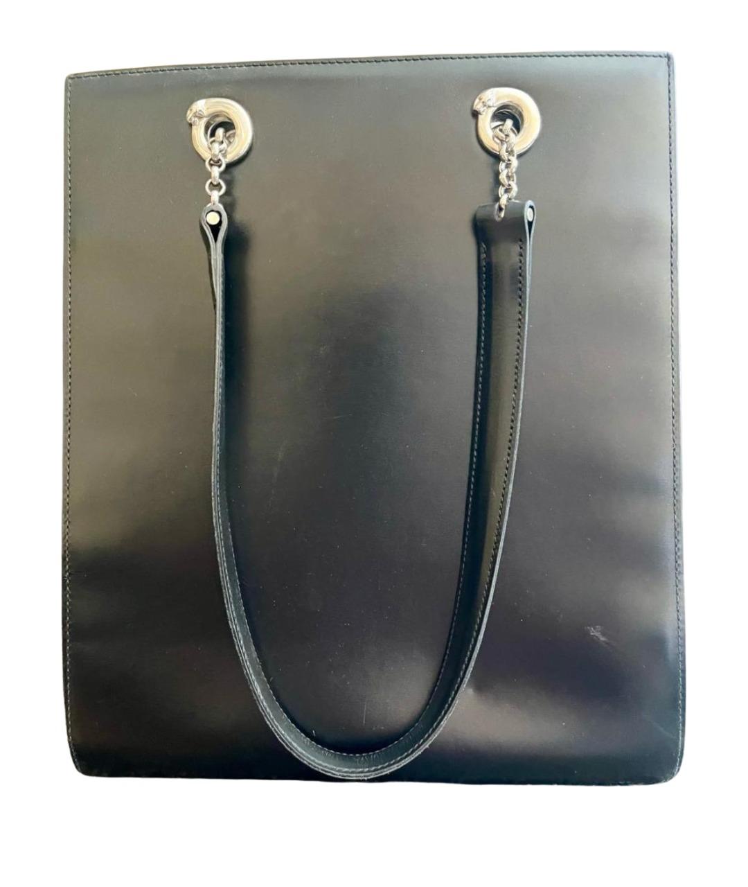 CARTIER Черная кожаная сумка тоут, фото 1