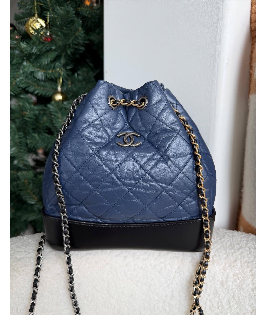 CHANEL Синяя кожаная сумка тоут, фото 10