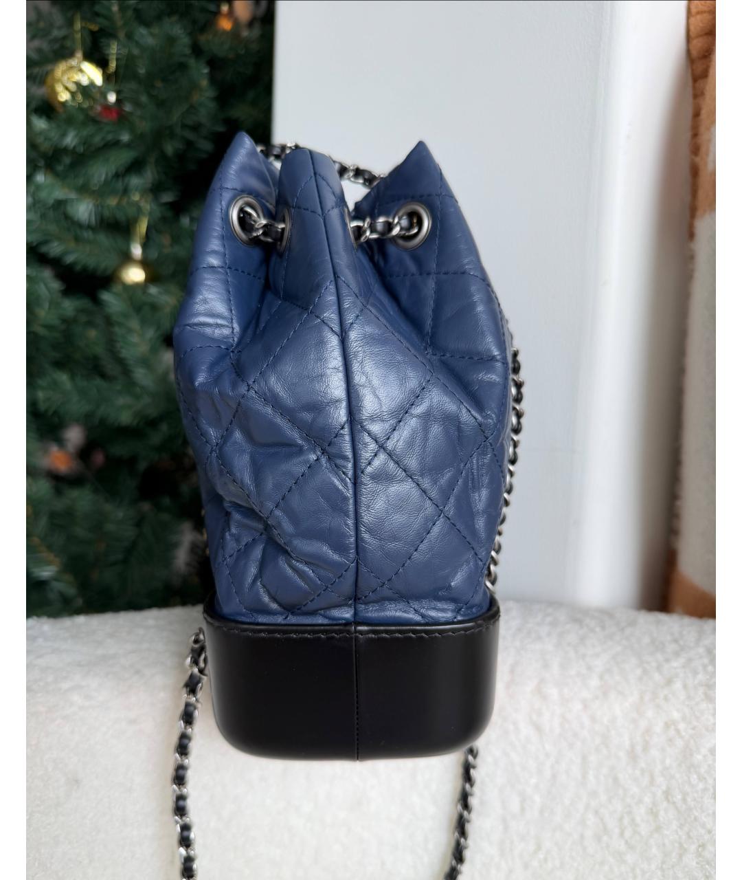 CHANEL Синяя кожаная сумка тоут, фото 4