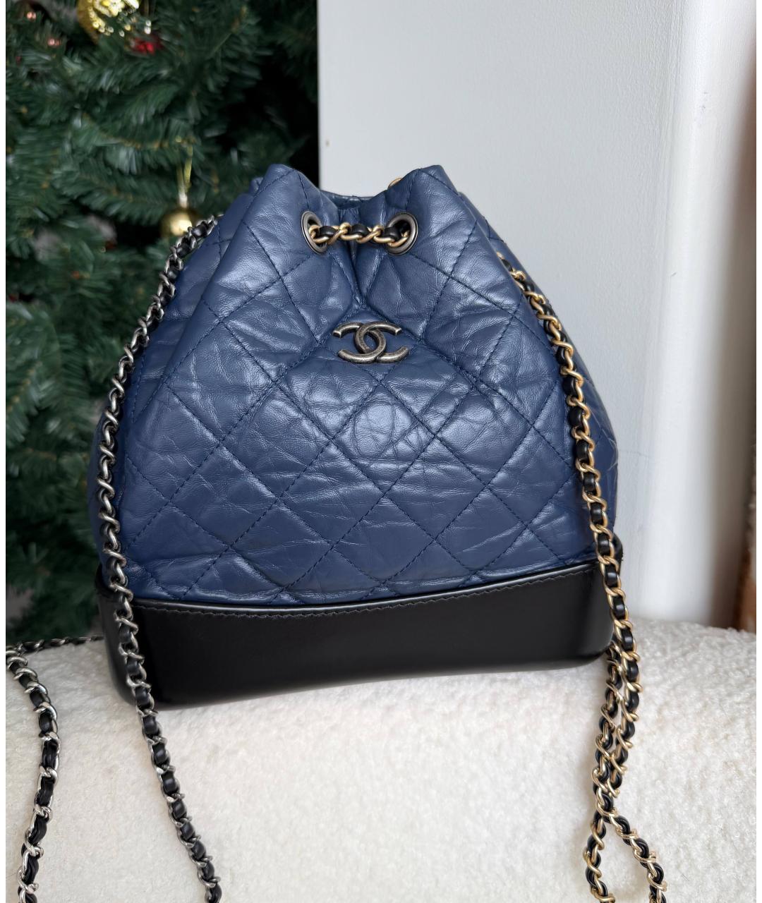 CHANEL Синяя кожаная сумка тоут, фото 2