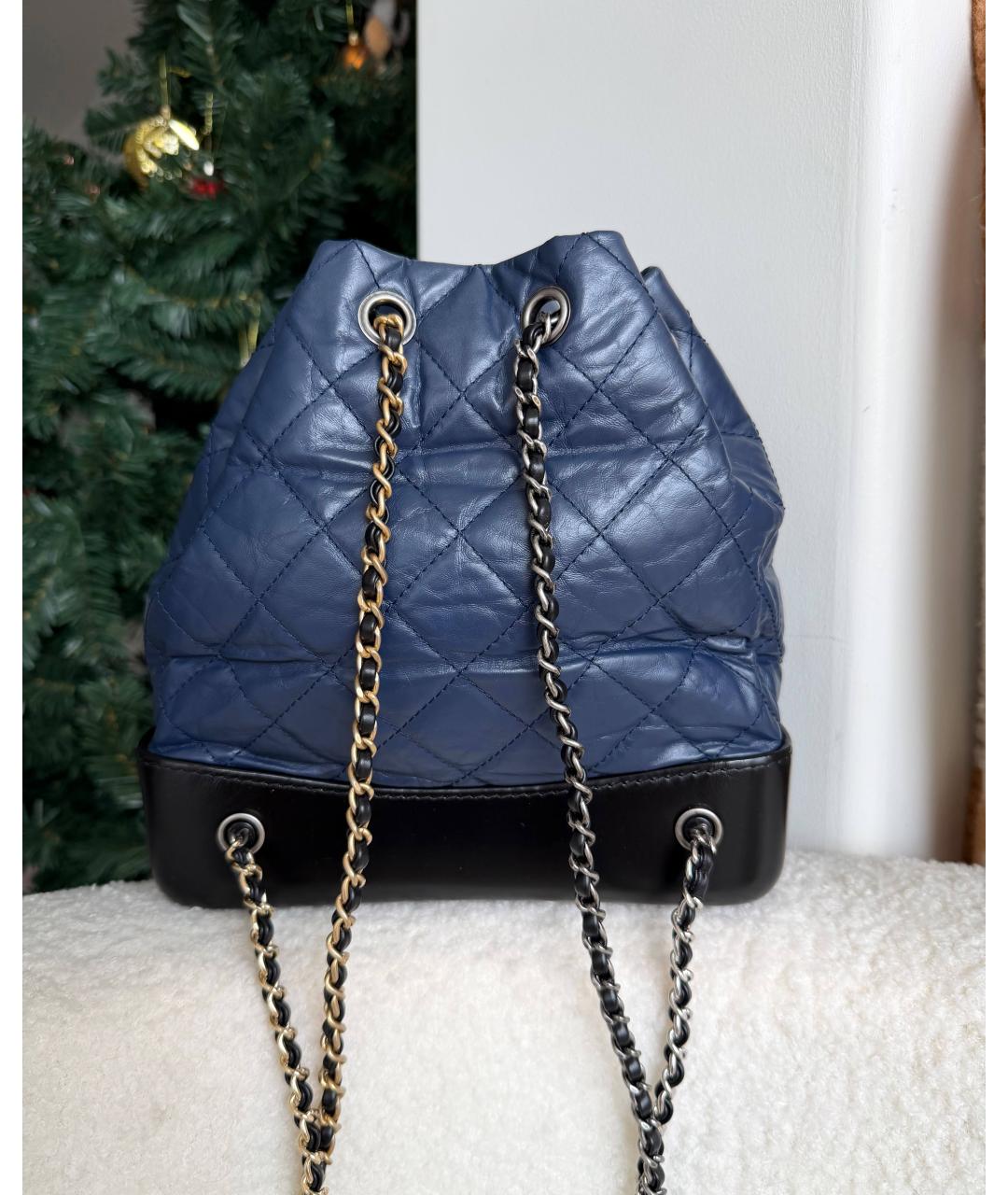 CHANEL Синяя кожаная сумка тоут, фото 3