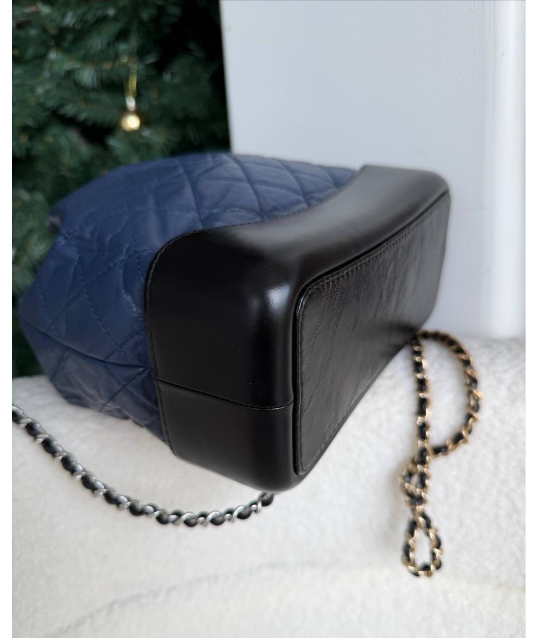 CHANEL Синяя кожаная сумка тоут, фото 9