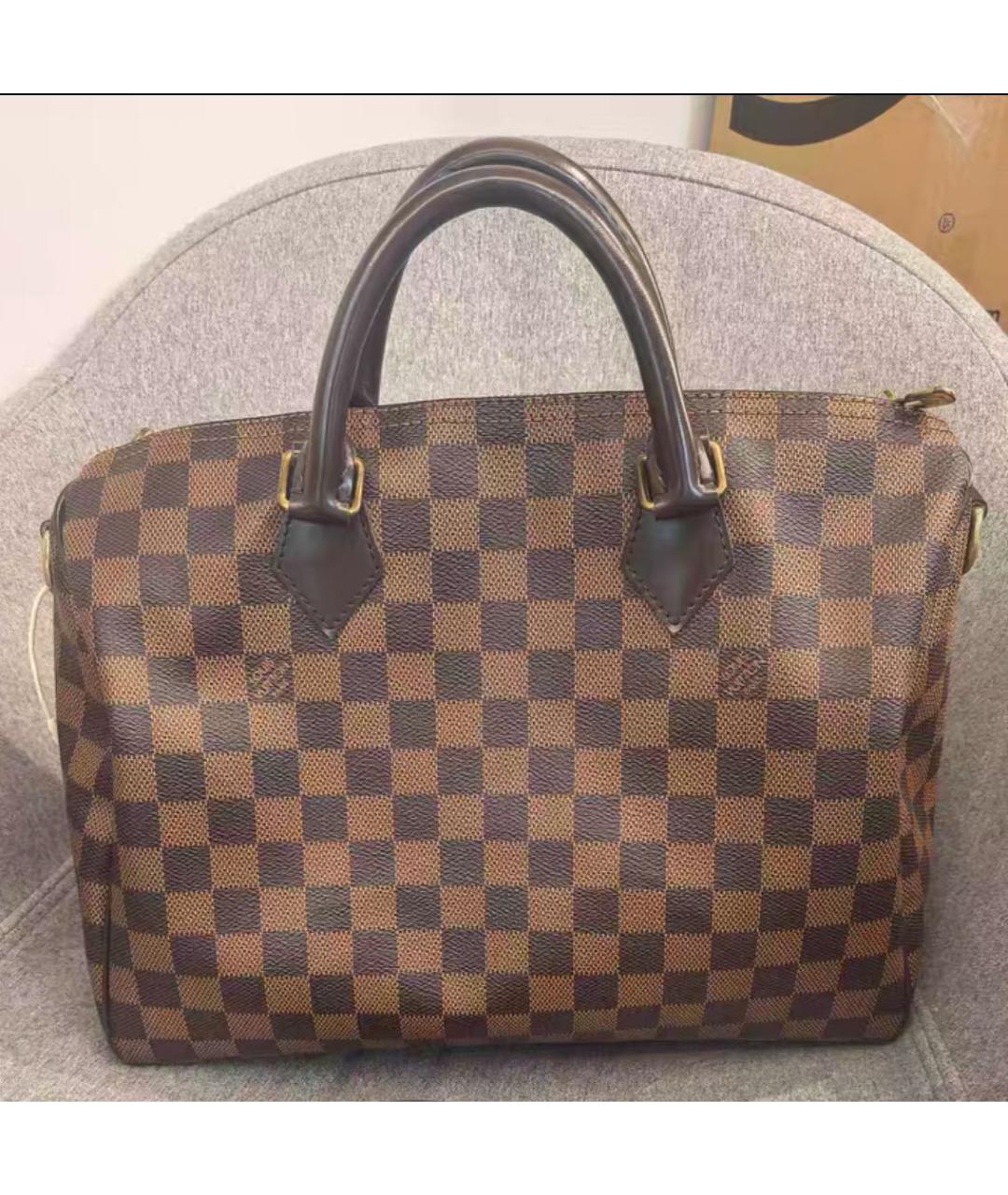 LOUIS VUITTON Коричневая сумка с короткими ручками из канвы, фото 5
