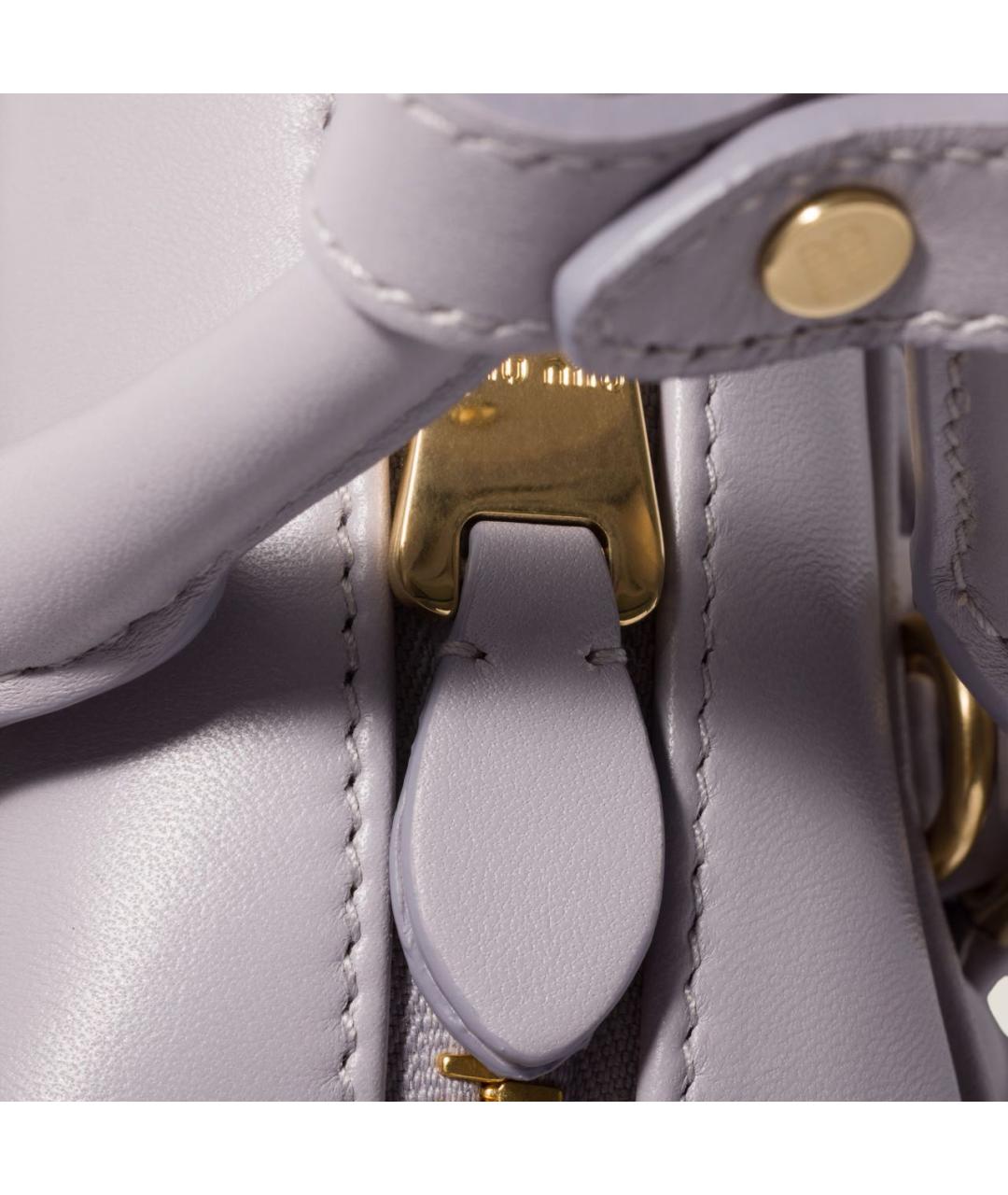 MIU MIU Фиолетовая кожаная сумка с короткими ручками, фото 5