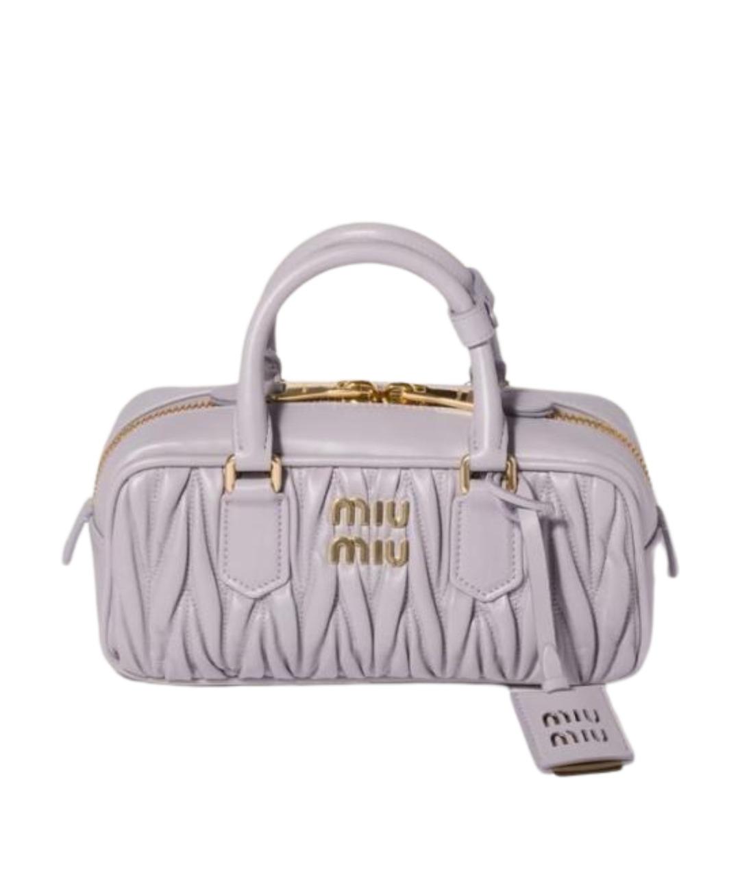 MIU MIU Фиолетовая кожаная сумка с короткими ручками, фото 1