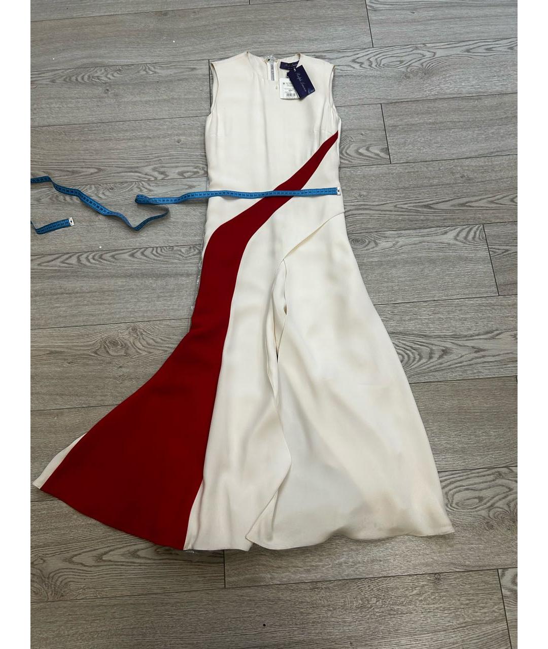 RALPH LAUREN Белый шелковый комбинезон, фото 3