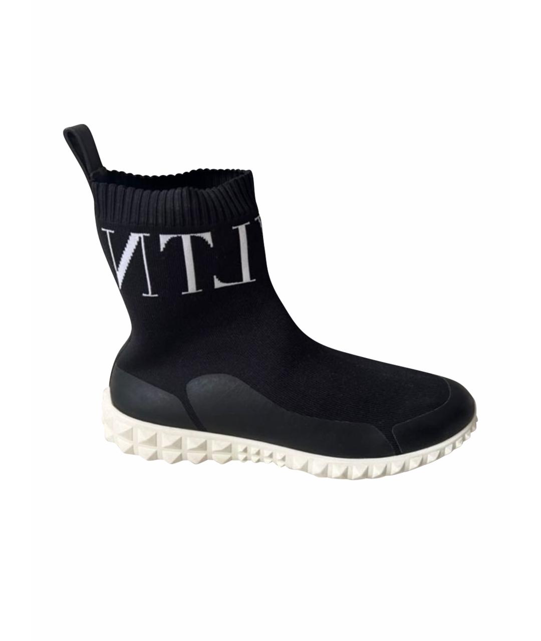 VALENTINO Черные текстильные кеды, фото 1