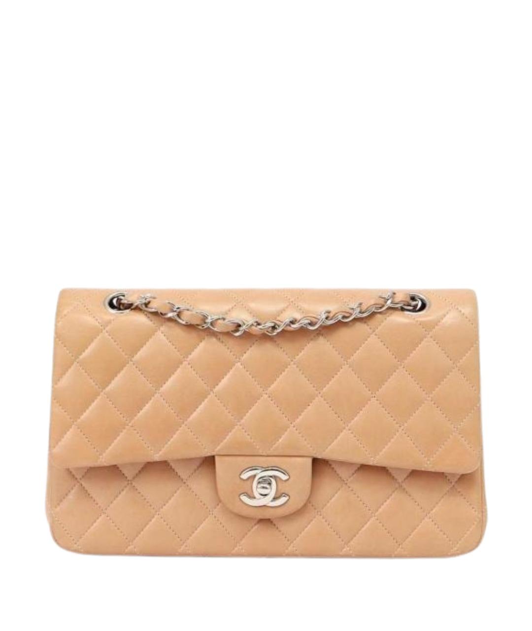 CHANEL Бежевая кожаная сумка через плечо, фото 1