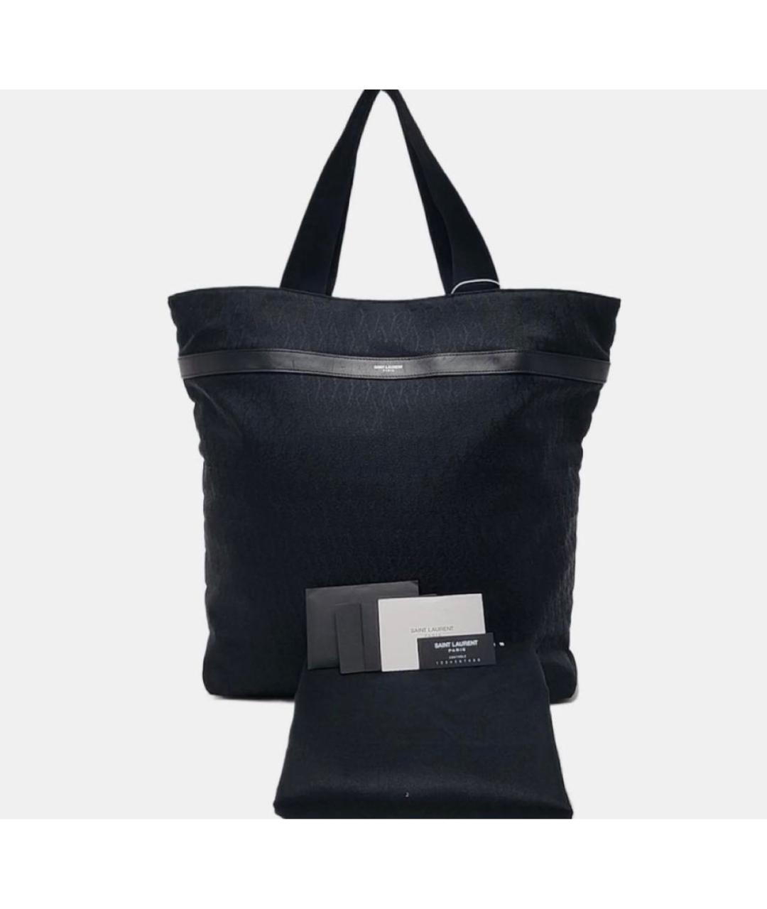 SAINT LAURENT Черная сумка тоут, фото 3