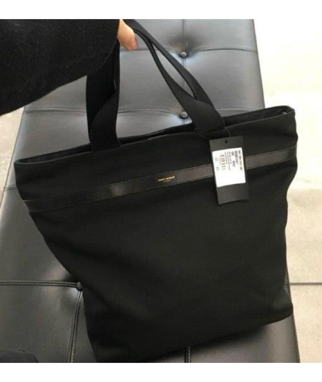 SAINT LAURENT Черная сумка тоут, фото 2