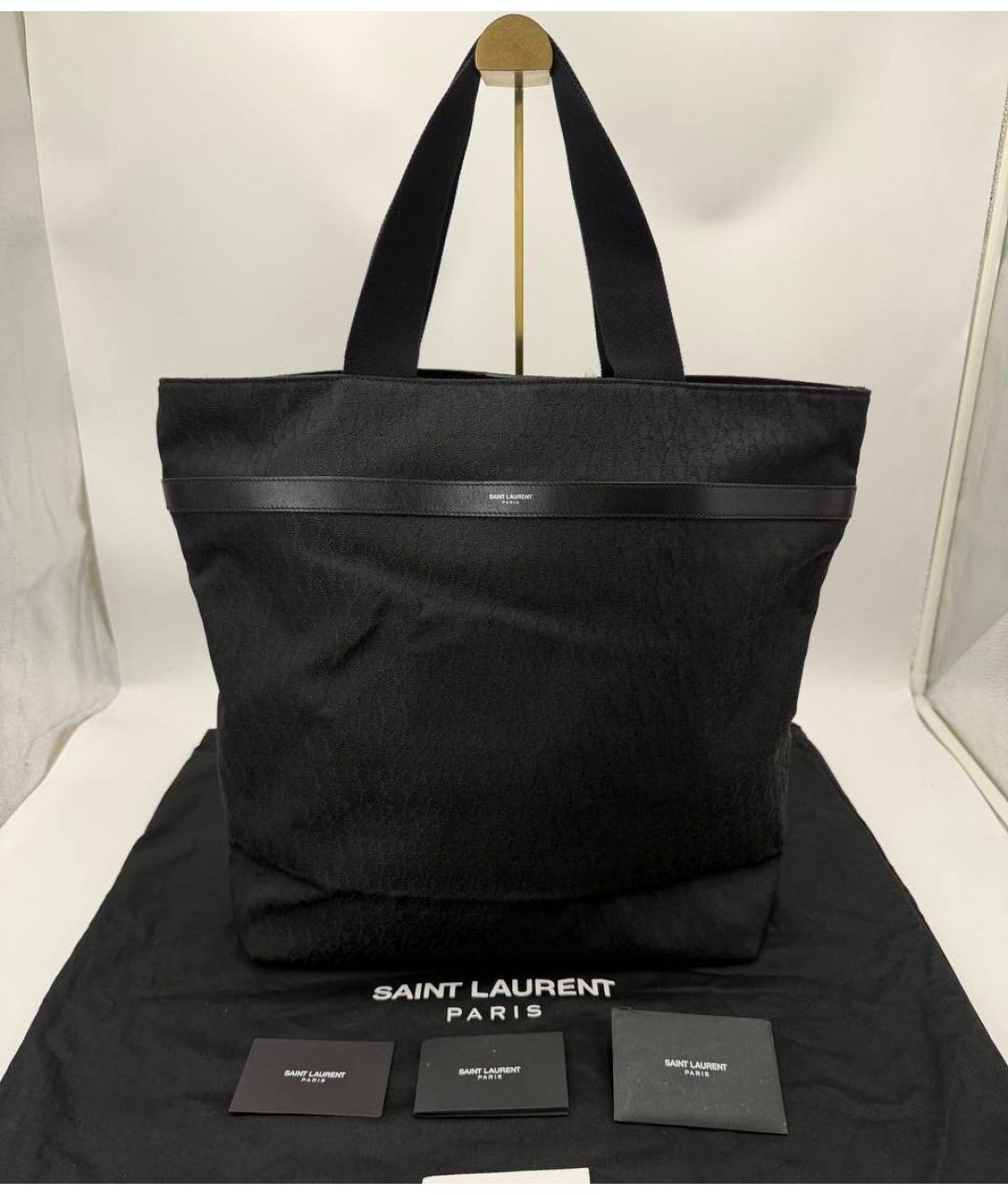 SAINT LAURENT Черная сумка тоут, фото 4
